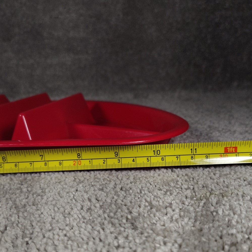 Arrow Fiesta Taco Plate Red 4 Piece Set Divided Serving Trays Southwestern OS - Picture 6 of 9